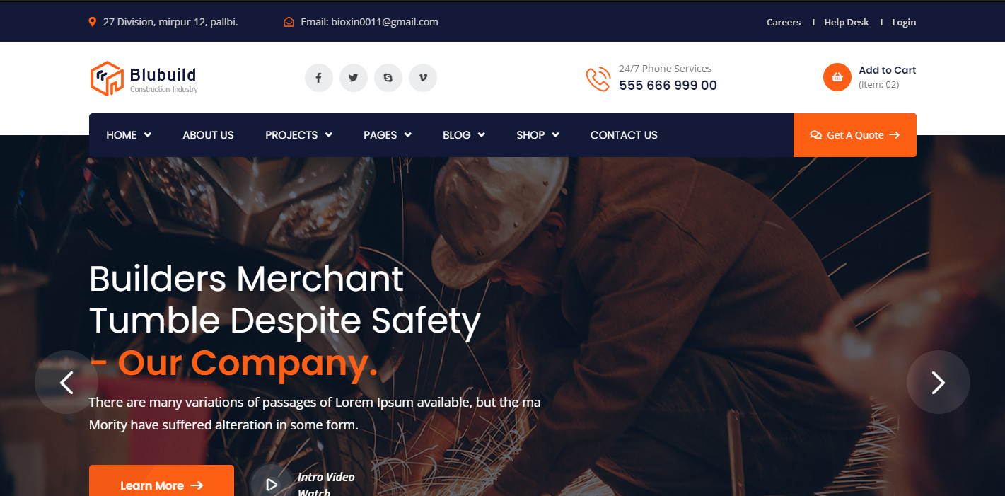 HTML Website template - theme for business website